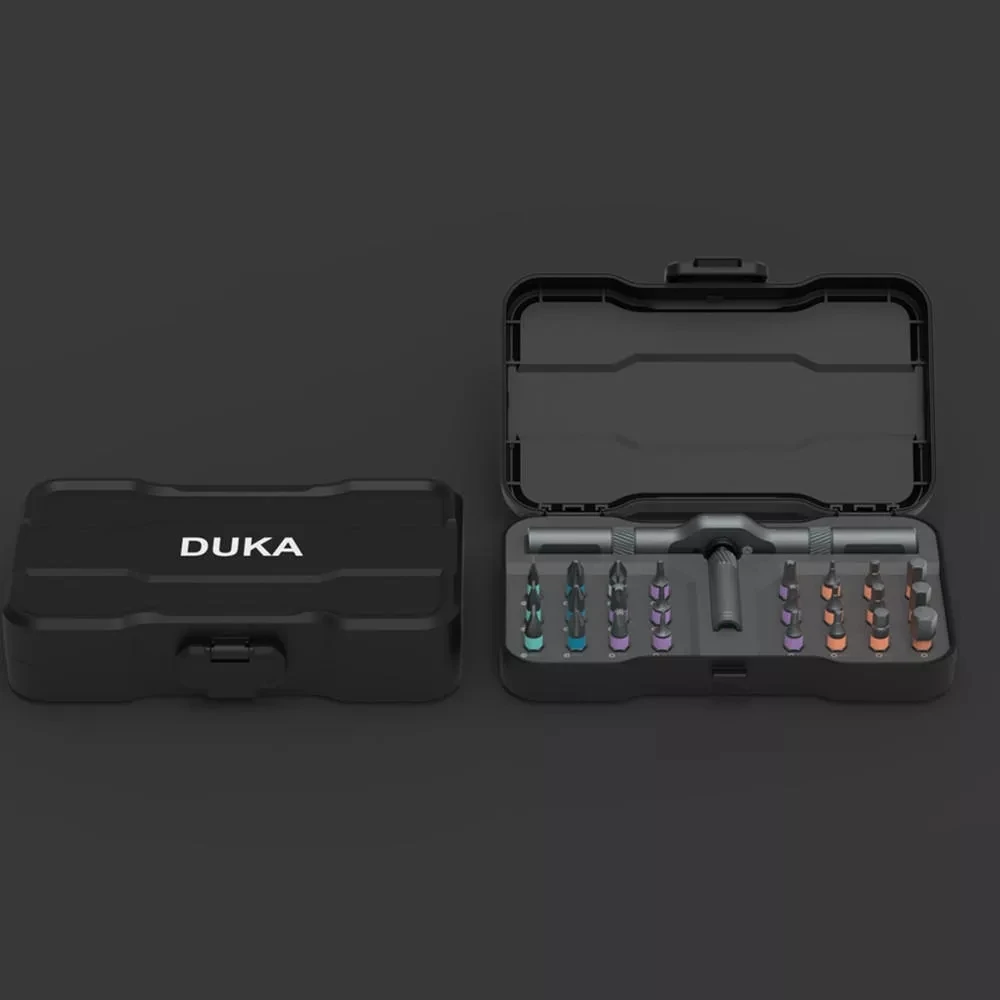 Набор отверток DUKA RS1 24 в 1 Трещоточный ключ отвертка комплект S2 магнитные Биты