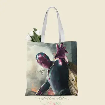 

Marvel Vision tote bag custom canvas tote bags for women for teacher Birthday Bags Gift Bag personalized gifts