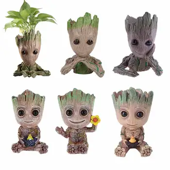 

Baby Groot Flowerpot Action Figures Home Decoration Cute Model Toy Cute Model Toy Pen Drop Shipping