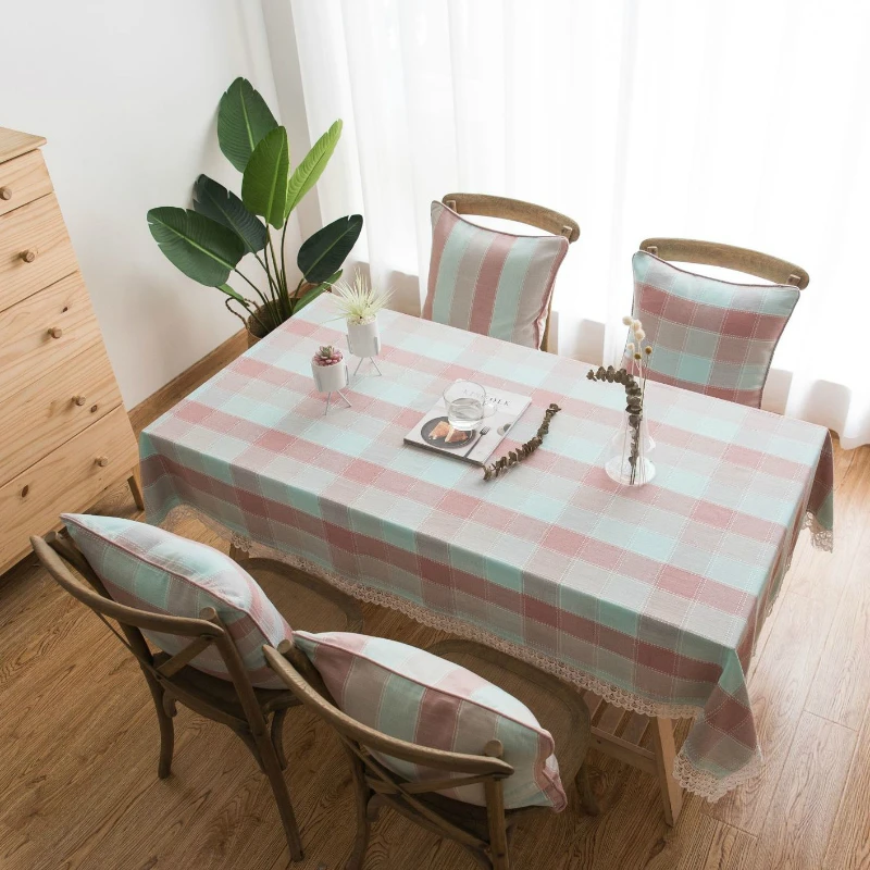 

tassel table cover waterproof cloths for home decor textile striped rectangular tablecloth on the table for living room DW112