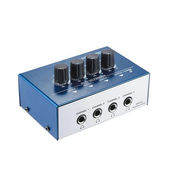 

Ultra-Compact 4 Channels Mini o Stereo Headphone Amplifier With Power Adapter Blue(Eu Plug)