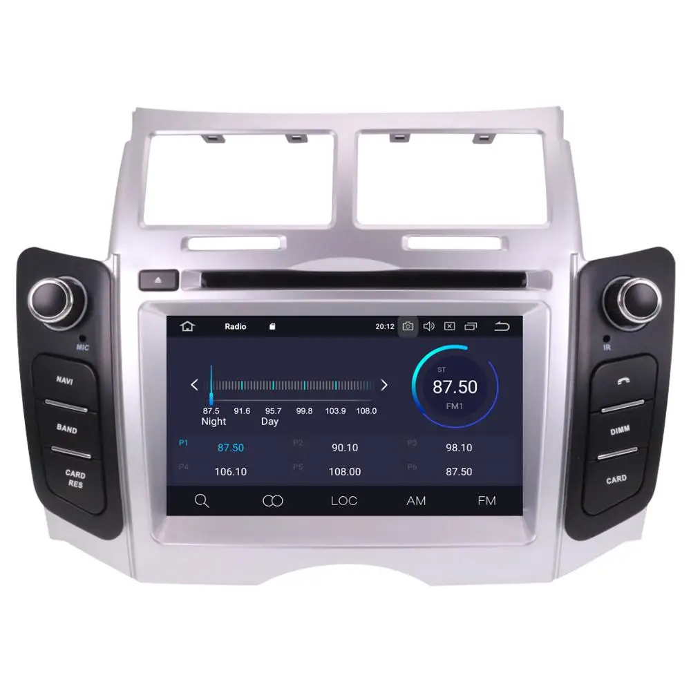 Sale ZWNAV Android 9 Car Stereo Screen Radio For Toyota Yaris 2005-2011 Car DVD Player GPS Navigation Doble DIN Free Map 2