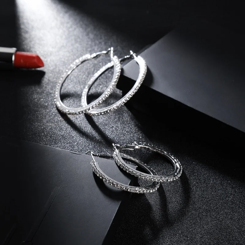 Новые модные серьги кольца HanCheng Висячие большие круглые для женщин ювелирные