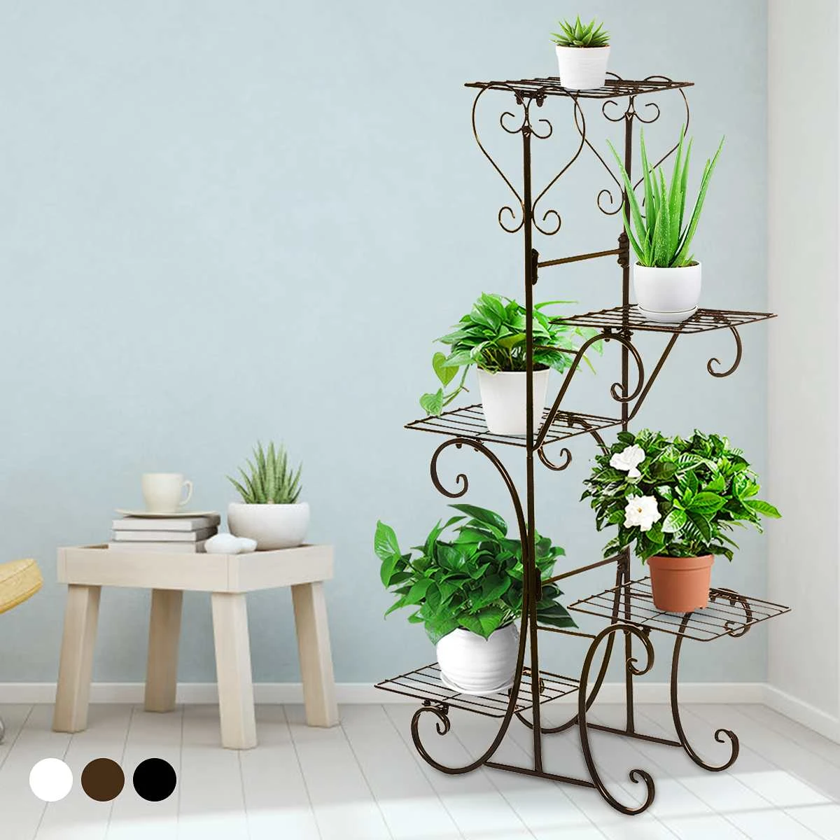Home Garden Metal Plant Stand Display Shelf Decor Flower Pot Storage Rack $