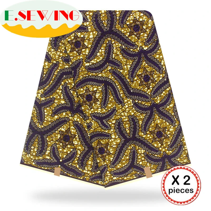 Анкара африканская вощеная ткань принтом 12 ярдов хлопок настоящий голландский воск Гана нигерийский стиль для шитья африканские платья одежда 10