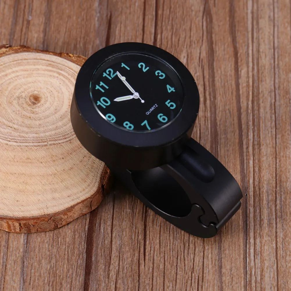 Motorcycle Handlebar Clock Universal 7/8"-1" Waterproof Motorbike Handlebar Mount Clock Watch indluded LR626 Button battery