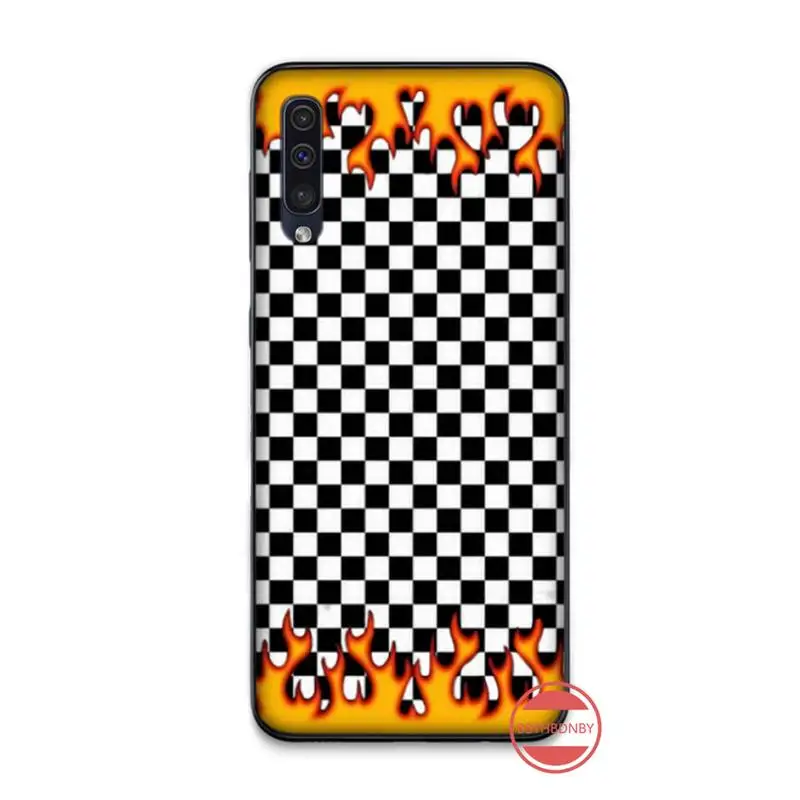 Клетчатый шахматный пламя diasy DIY Роскошный чехол для телефона Samsung Galaxy A 3 6 7 8 10 20 30 40