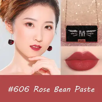 

Matte Lipstick In Hand Bag Sexy Red Nude Makeup Silky Lip Cream Long Lasting Waterproof Orange Lipstick
