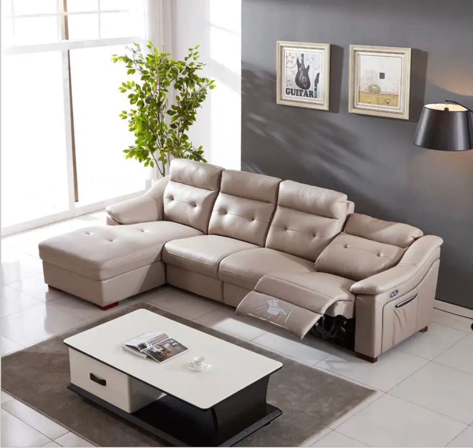 living room Sofa set диван sofa bed мебель кровать muebles de sala L  recliner genuine leather sofa cama puff asiento sala futon _ - AliExpress  Mobile