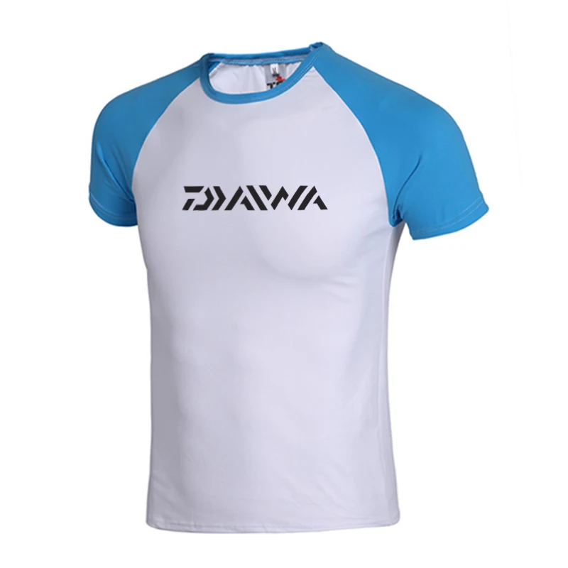 8 DAIWA Collar Short Sleeve Fishing Clothing Anti-uv Fishing Shirt Breathable Sun Protection Sportswear Camisas fishing jersey - Color: 8