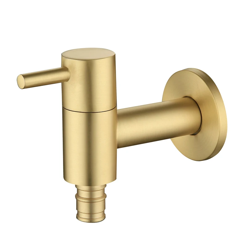 

Washing Machine Faucets Wall Mounted Bibcock Brass Material Brushed Golden Outdoor Garden Faucet Washing Machine Tap Small taps