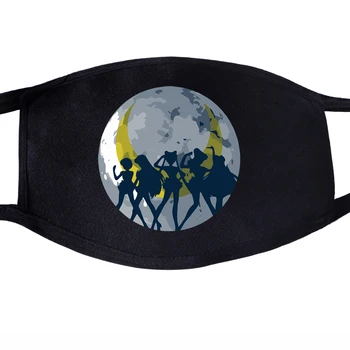 

Kawaii Sailor Moon Cute Lovely Mouth Mask Unisex Mouth Black Anti Dust Quarantine Protective Face Respirator Masks Men Women