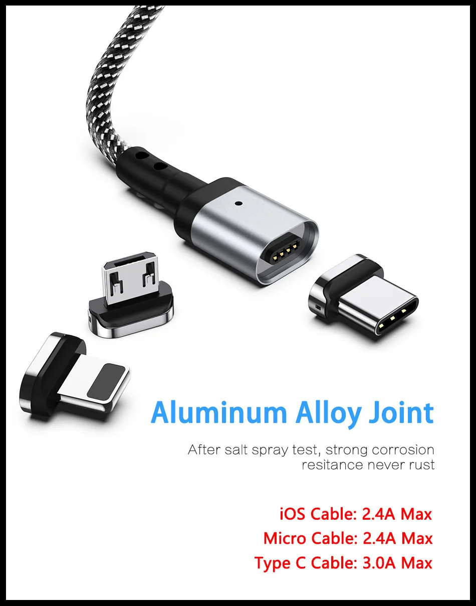 Магнитный usb-кабель для зарядки Магнитный кабель Micro usb C кабель type C Быстрая зарядка для iphone USB type-C магнитное зарядное устройство