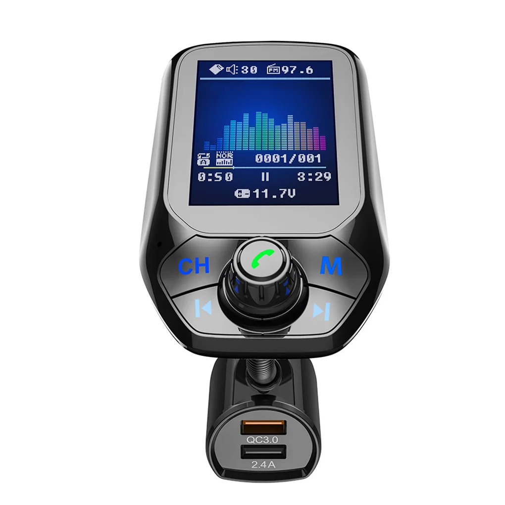 1,8 дюймов TFT цветной дисплей Bluetooth автомобильный комплект громкой связи USB быстрая зарядка fm-передатчик MP3 музыкальный плеер