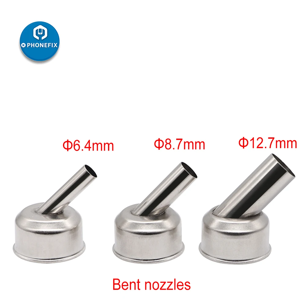 45 Degree Bent Curved Nozzle Soldering station Hot Air Station Gun Nozzles for ATTEN ST-862D BGA Rework Station Welding repair