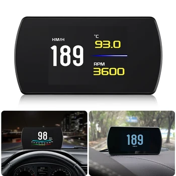 

OBD2 speed projector digital speedometer display fuel consumption temperature odometer OBDII diagnostic tool P12 OBD scanner