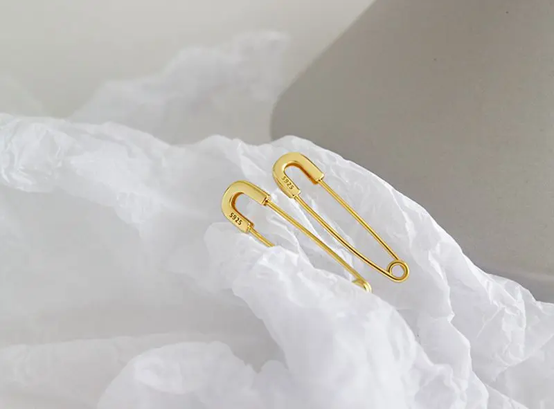 Silvology 925 серебро Булавка Элегантные серьги-гвоздики минималистичный корейский стиль серьги для женщин серебро 925 ювелирные изделия для девочек - Цвет камня: Gold