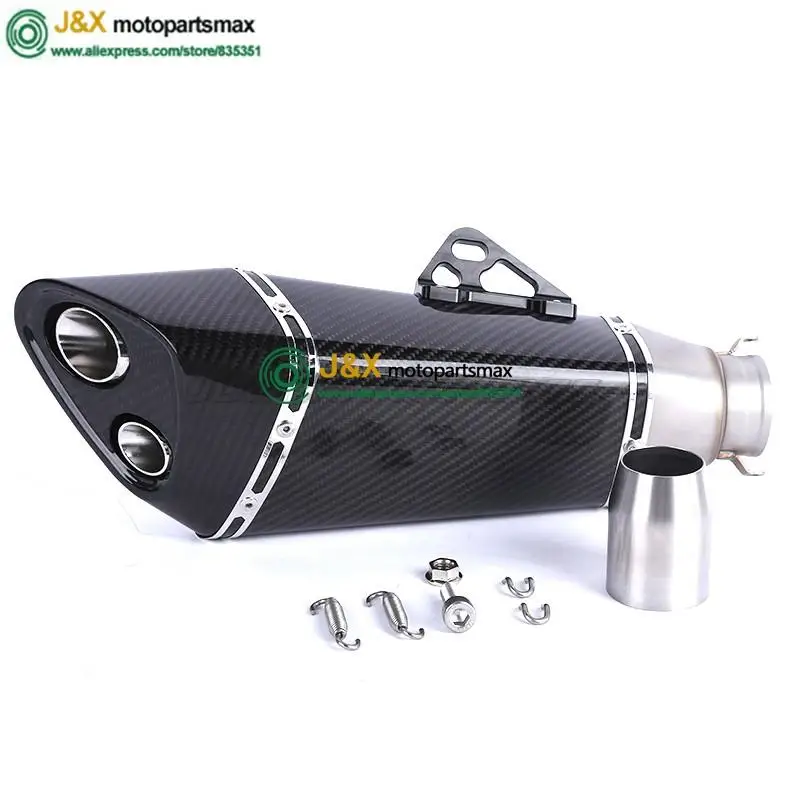 ER-6N ER-6F NINJA 650 мотоциклетная выхлопная система средняя труба глушитель слипоны для Kawasaki ER6N ER6F NINJA650 2012
