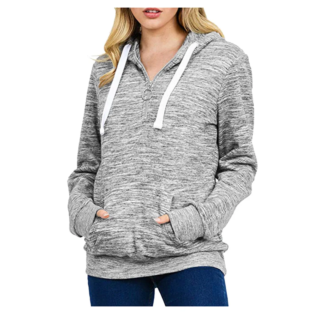 Hoodies Women Autumn 2019 Solid Long Sleeve Hooded Harajuku Streetwear Hoodie Hoodies And Sweatshirts Women Pullovers Clothes