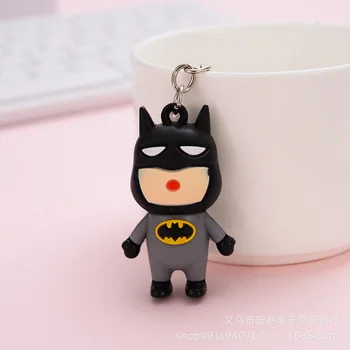 

Marvel The Avenger Keychain Spiderman Batman Hero super man Captain America Key chain Bag Car Charms Keyring llaveros mujer