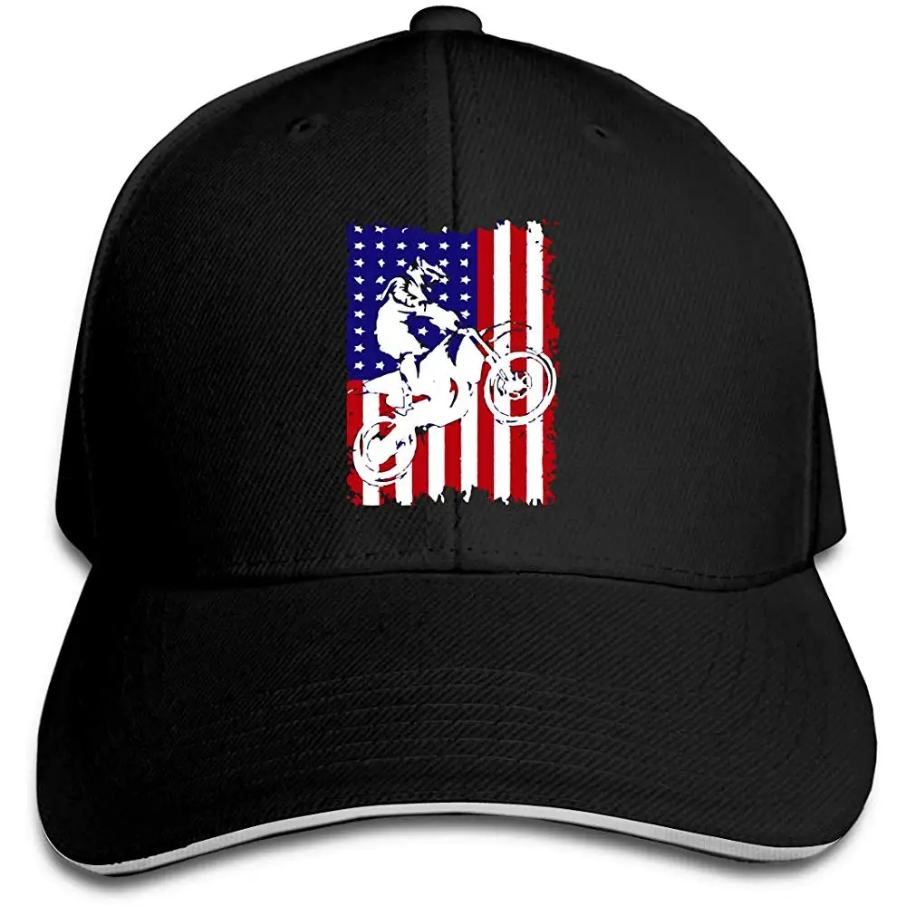 Мужская бейсбольная кепка с американским флагом для мотокросса и грязи
