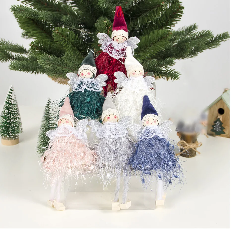 Милый ангел с кисточками, кукла, Рождественское украшение подвеска, креативные елочные украшения, рождественские украшения для дома Navidad
