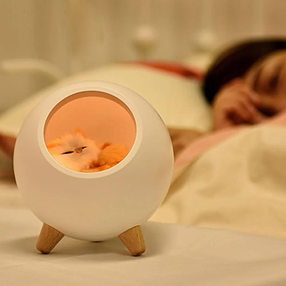 Модная Милая лампа для домашнего питомца с кошкой, Usb зарядка, милый мультяшный Мини светодиодный Ночной светильник, домашнее украшение, Прямая поставка