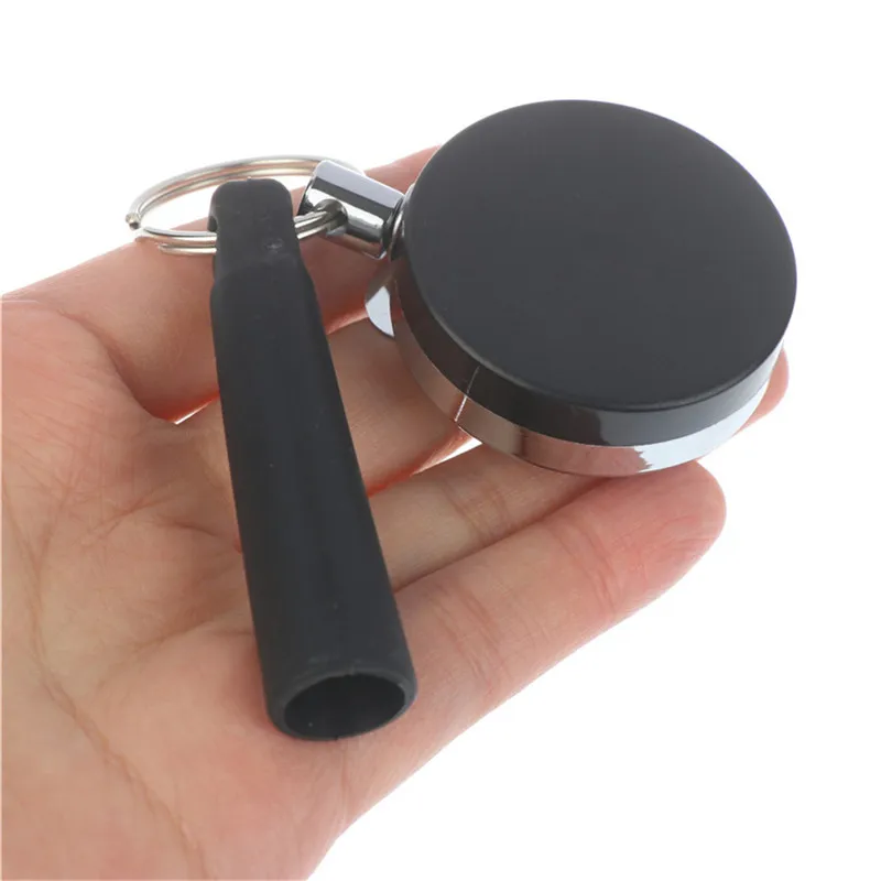 1 Uds Camping de alta resistencia retráctil pluma tirar titular carrete carpintero lápices cuerda Anti perdida llavero cadena cinturón Clip