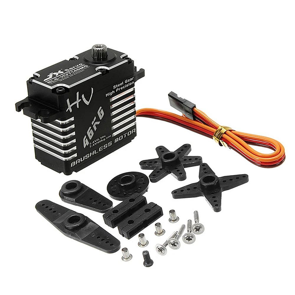

RC Drone Servo BLS-HV71 46MG 46kg HV High Torque Brushless Digital Metal Servos Waterproof for RC Car RC Boat Robot HPI HSP