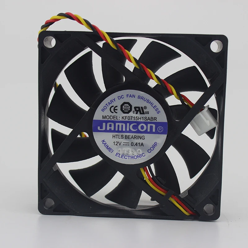 Охлаждающий вентилятор для Santak UPS CASTLE C1K C2K C3K JAMICON KF0715H1SABR 12 В 0.41A 3Pin 70x70x15 мм 70