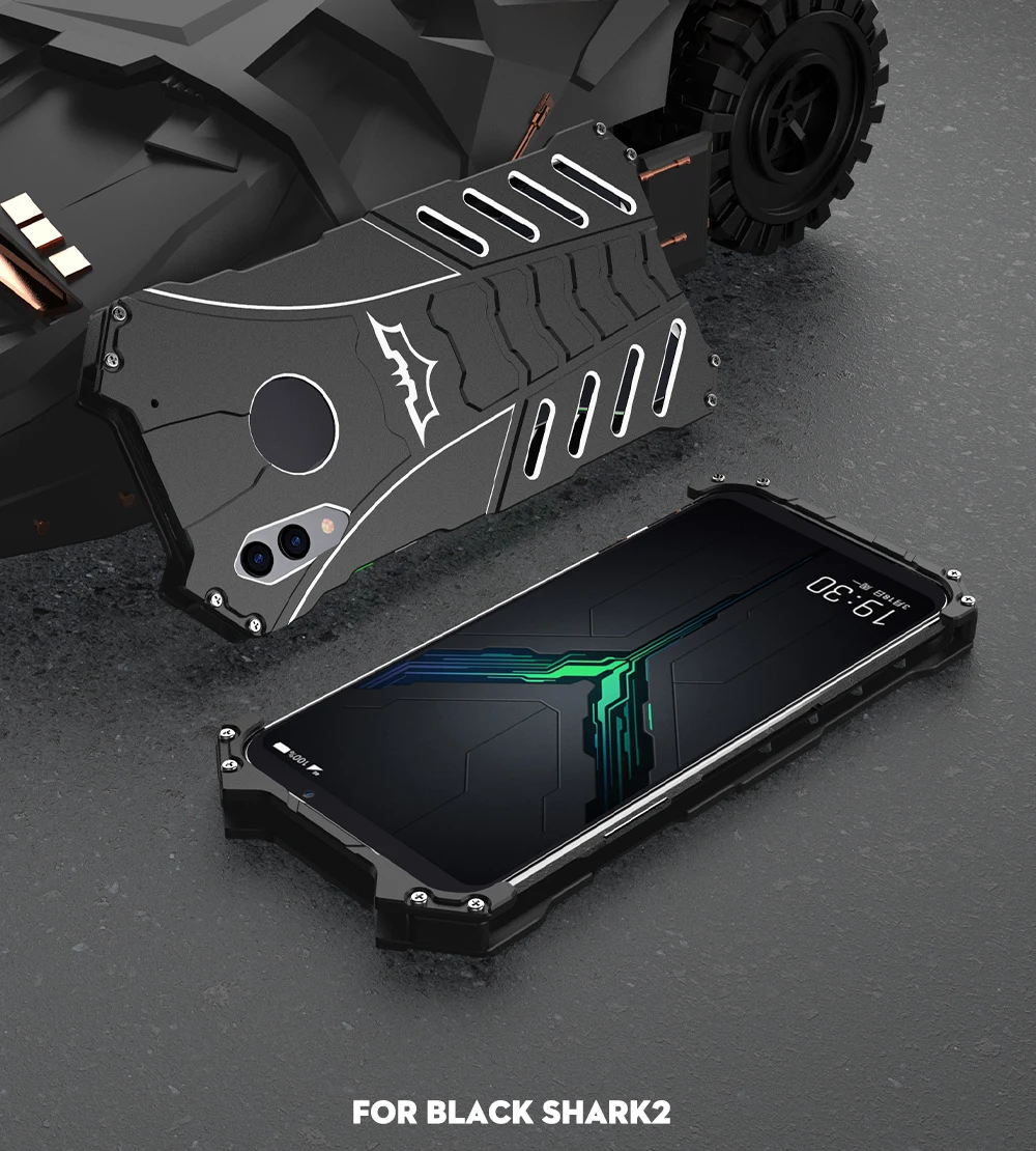 Роскошный Алюминиевый Чехол с Бэтменом для Xiaomi Black shark 2 Pro shark helo 9 SE 8 Lite A3 бампер Броня металлический чехол Fundas Coque Shell