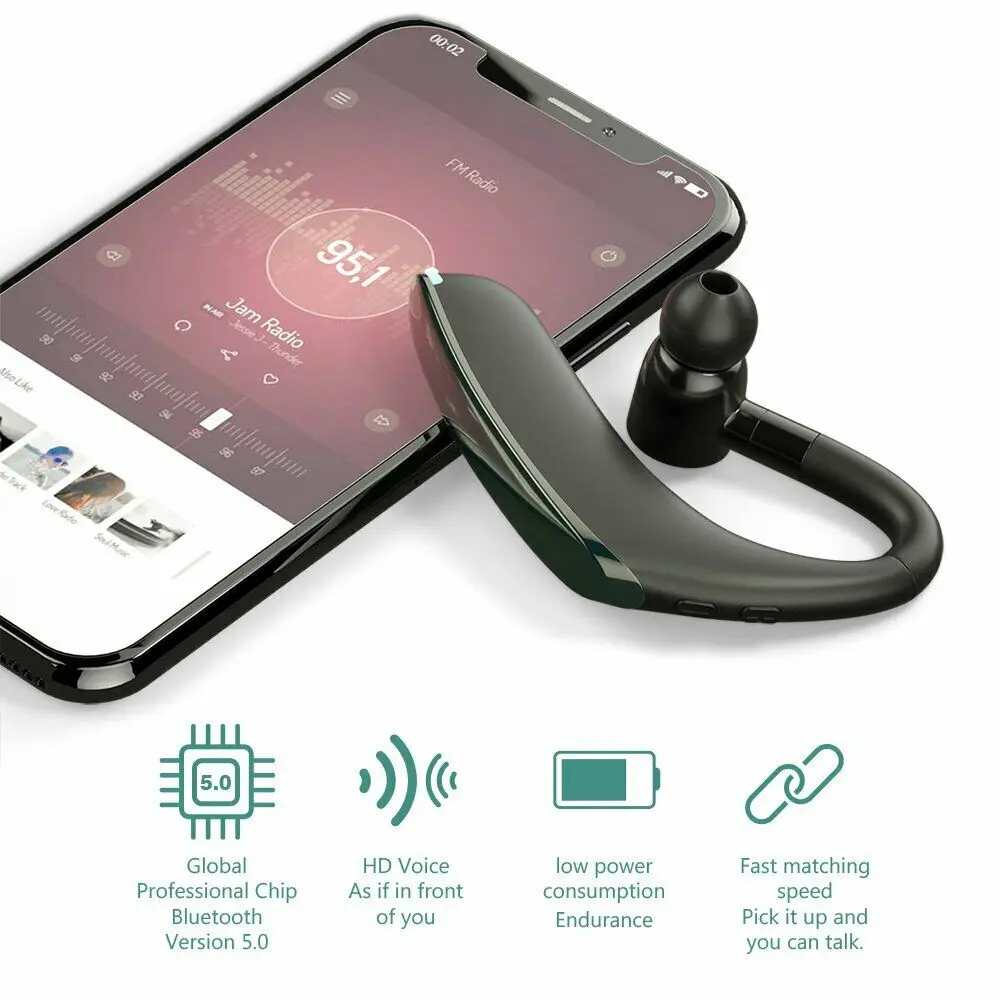 Беспроводные наушники вкладыши стерео Bluetooth V5.0 спортивные для бега