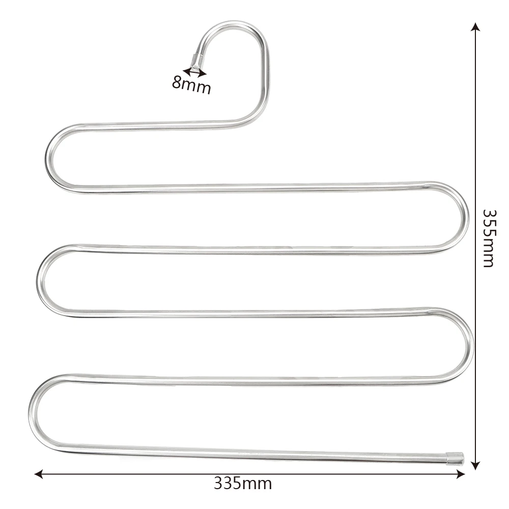 S-тип 5 слоев Шкаф Органайзер из нержавеющей стали брюки вешалка многофункциональные штаны держатель для ремня в шкаф стойка