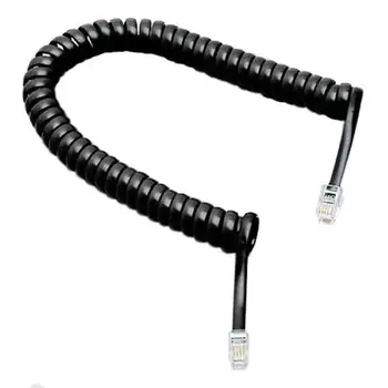 

5.7Ft Black Telephone Extension Coil Cable Telephone Cable Cord