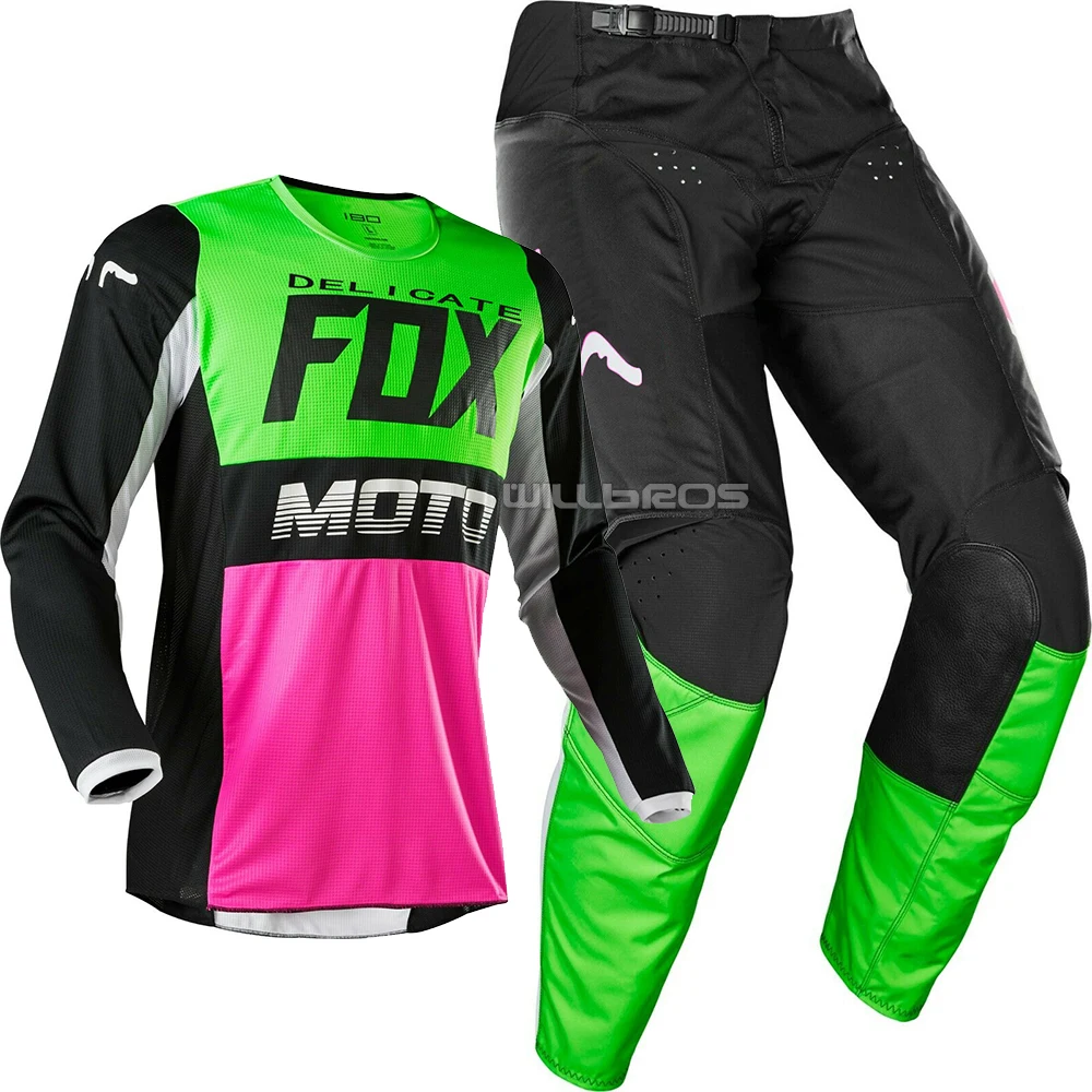Гоночный 180 Fyce внедорожный велосипед грязи ATV MX SX Джерси брюки комбо Мотокросс шестерни Набор
