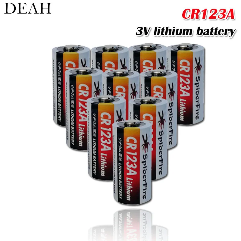 10 шт. литиевые батареи CR123 CR 123A CR17345 16340 cr123a 3 в неперезаряжаемые для камеры