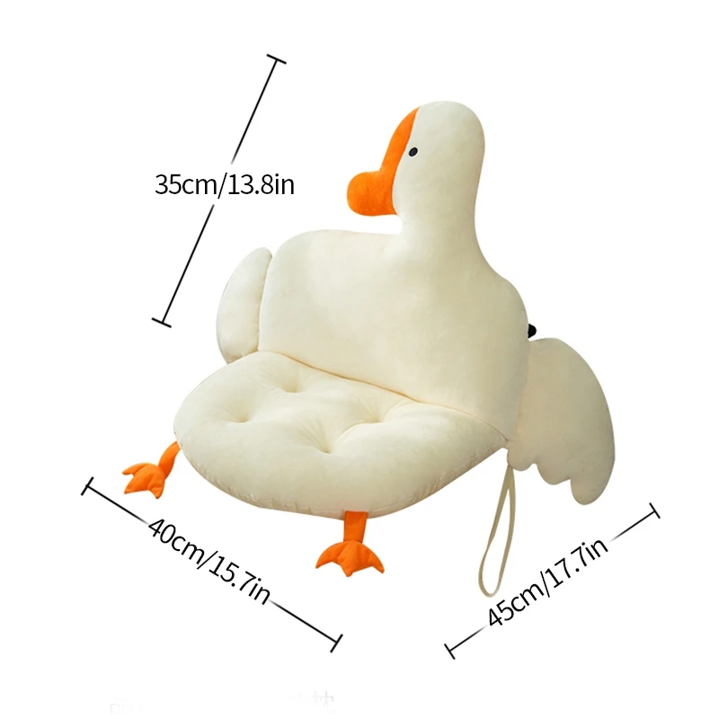 Cartoon Goose Pillow Office Chair Back Cushion Elastic Fluffy Pillows Child Seat Cushions with Backrest Sofa Soft Amortiguar