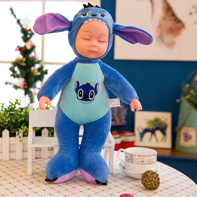 Потрясающие 25/40 см плюшевые игрушки для детей Обезьяна Кукла Reborn Baby спящий Кролик модель подарок Рождественский подарок для девочек куклы - Цвет: Shi Di zai