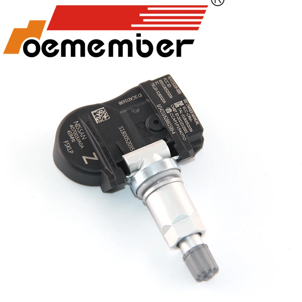 Oember 4 шт. датчик давления в автомобильных шинах 40700-3JA0A TPMS система мониторинга 40700-3JA0B для Nissan Infiniti 407003JA0A 433 МГц