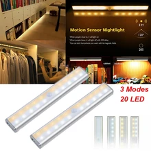 Беспроводной 20 светодиодный движения Сенсор шкаф светильник s с USB кабель под шкаф светильник ing светодиодный