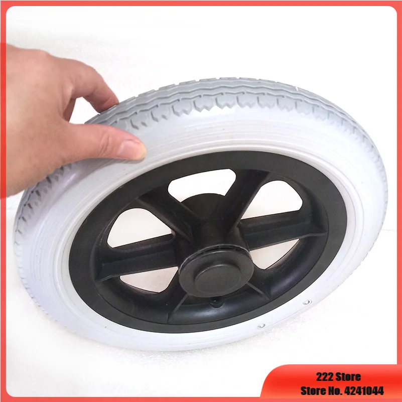 12 1/2x2 1/4 Wheelchair Rear PU Inch Large Inflation Free Solid Manual Accessories