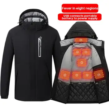 

Smart Heated Jacket Outdoor Warm washable Men Heating Jacket Vest Winter Cloth Camping Hiking Warm Hunting Sport Jacket