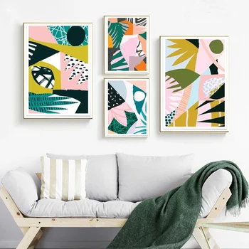 

Color Phase Leaf Art Canvas Poster Prints Home Wall Decor Painting Dropshipping