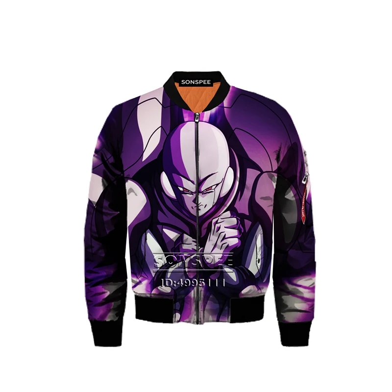 SONSPEE Dragon Ball Goku Kids Vegeta 3D принт Мужская Зимняя Толстая куртка-бомбер летная куртка пальто с длинными рукавами уличная одежда - Цвет: 4