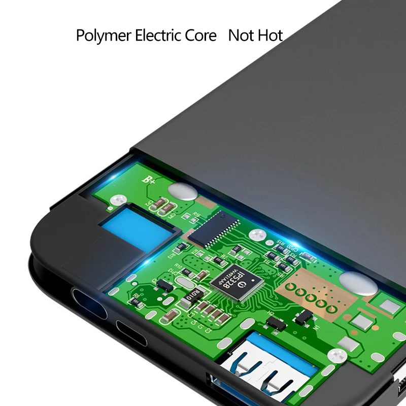 10000 мАч банк питания для Iphone 7 8P XS MAX PD QC3.0 светодиодный дисплей Внешняя батарея зарядное устройство для Xiaomi samsung huawei P20