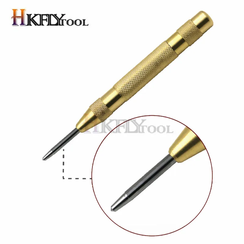 

5 Inch Automatic Center Pin Punch Spring Loaded Marking Starting Holes Tool Wood Press Dent Marker Woodwork Tool Parts