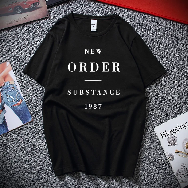 

New Order Substance 1987 T Shirt 80's Synth Rock New Wave Bizarre Premium Cotton Short Sleeves T shirt Top Camiseta masculina