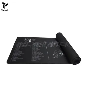 AR15 AK47 Gun Cleaning Rubber Mat Met Onderdelen Diagram Instructies Armorers Bench Mat Muismat Voor Glock 1911 Beretta 92 hk Usp