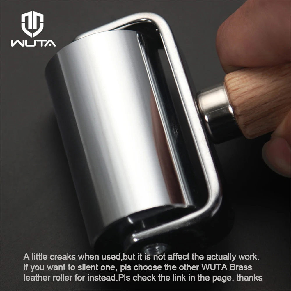 WUTA 26/60mm Press Edge Roller Leather craft Glue Laminating Tool Edge Creaser & Smoother Steel Iron Roller DIY Handmade