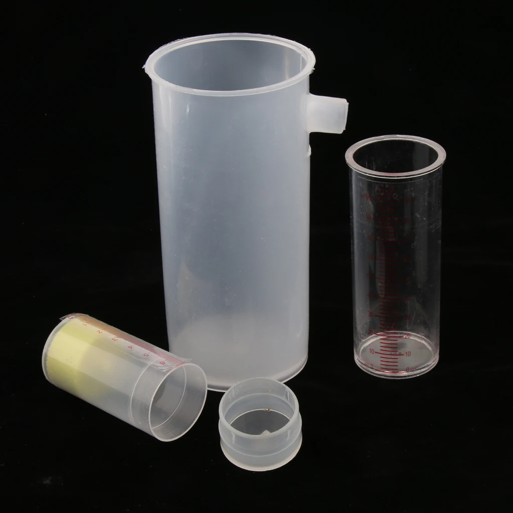 1 Set Overflow Can Plastic Beaker W/ Pour Spout Archimedes Principle Teaching Kit, Made of plastic, clear view and hardly break